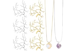 Isslly Branch Shape Blanks, Adjustable Claw Pendant Trays, Hypoallergenic Brass Branch Prong Pendant Bezels for Jewelry Making Bracelet Earrings Necklace DIY Crafts