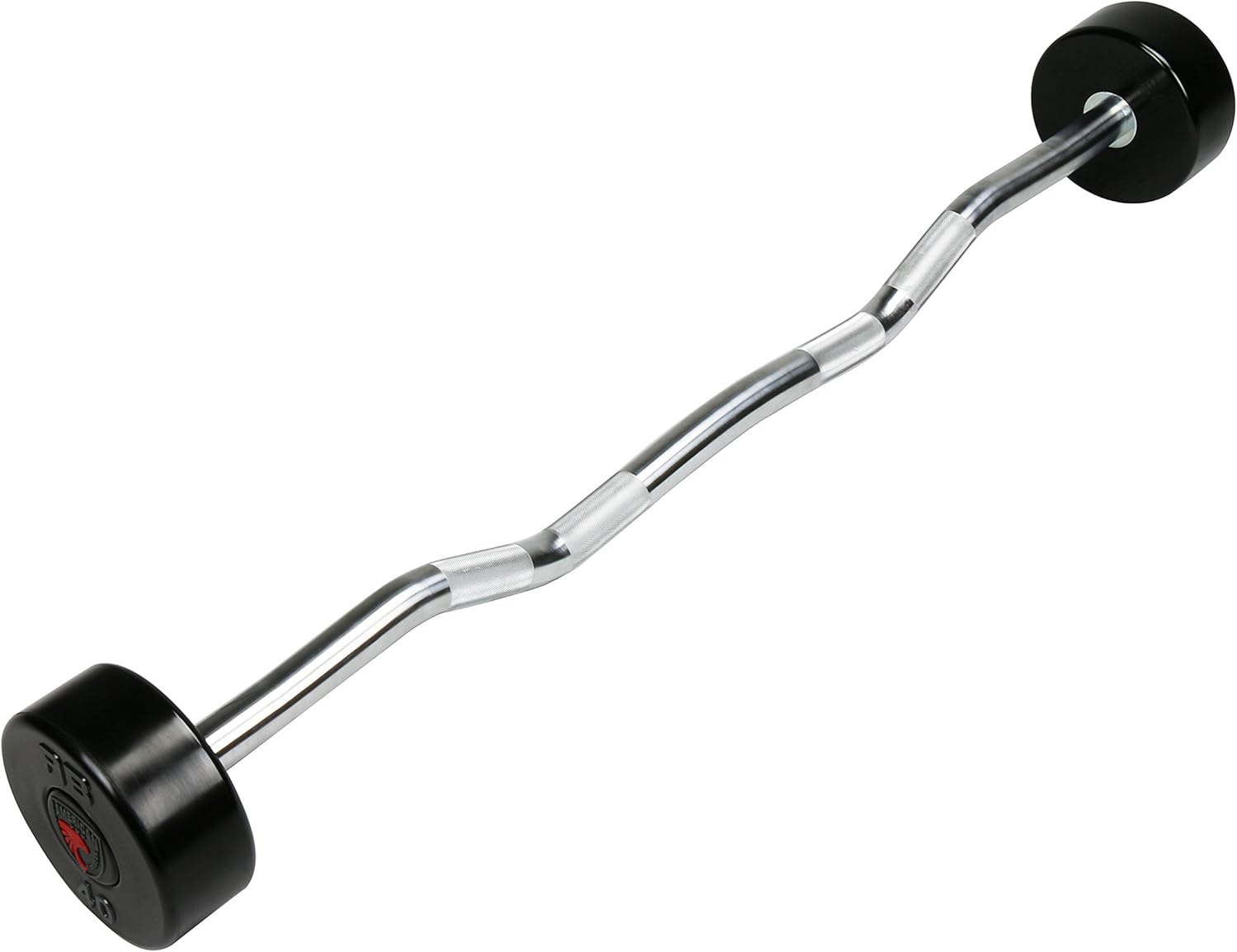 American Barbell Series II Solid Steel Urethane EZ Curl Barbell Set 20