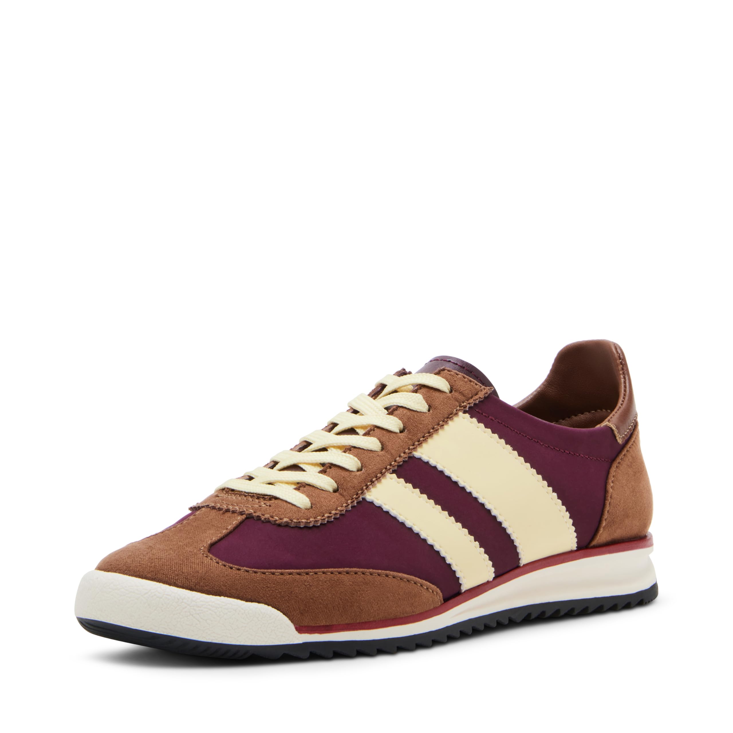 Madden Girl Women’s Jumper Sneaker, Burgundy/Brown, 7.5