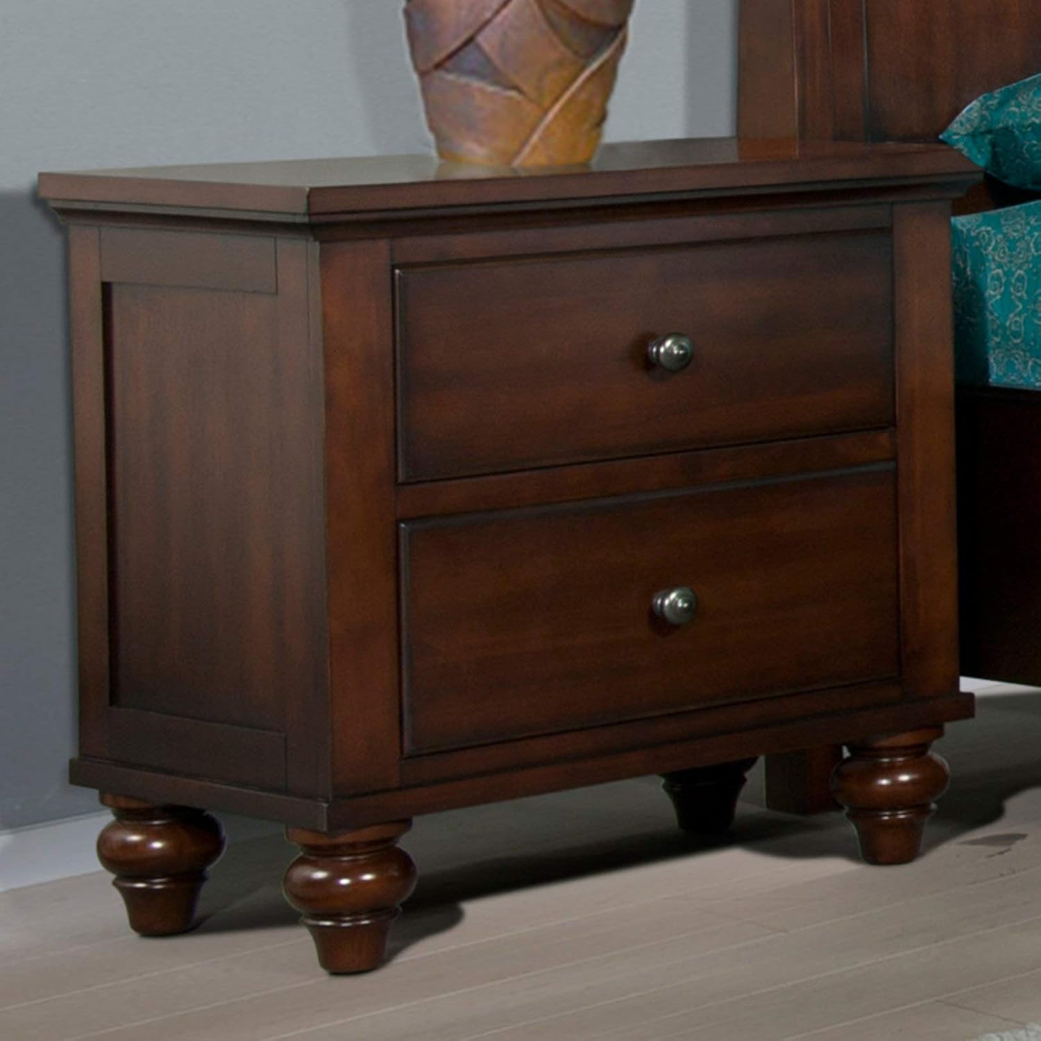 Amazon Com Classic Nightstand Solid Pine And Engineered Wood