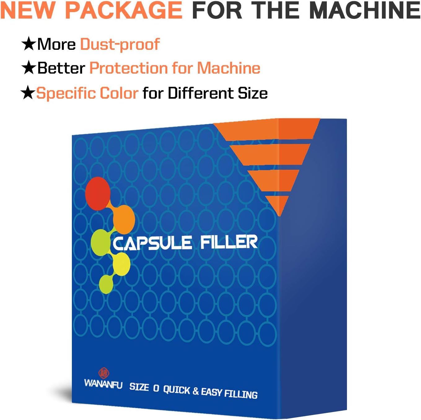 WANANFU Capsule Filling Machine for Size 0 Empty Capsules Vegetarian or Gelatin, Detailed Instructions and Spoon Included - Image 5
