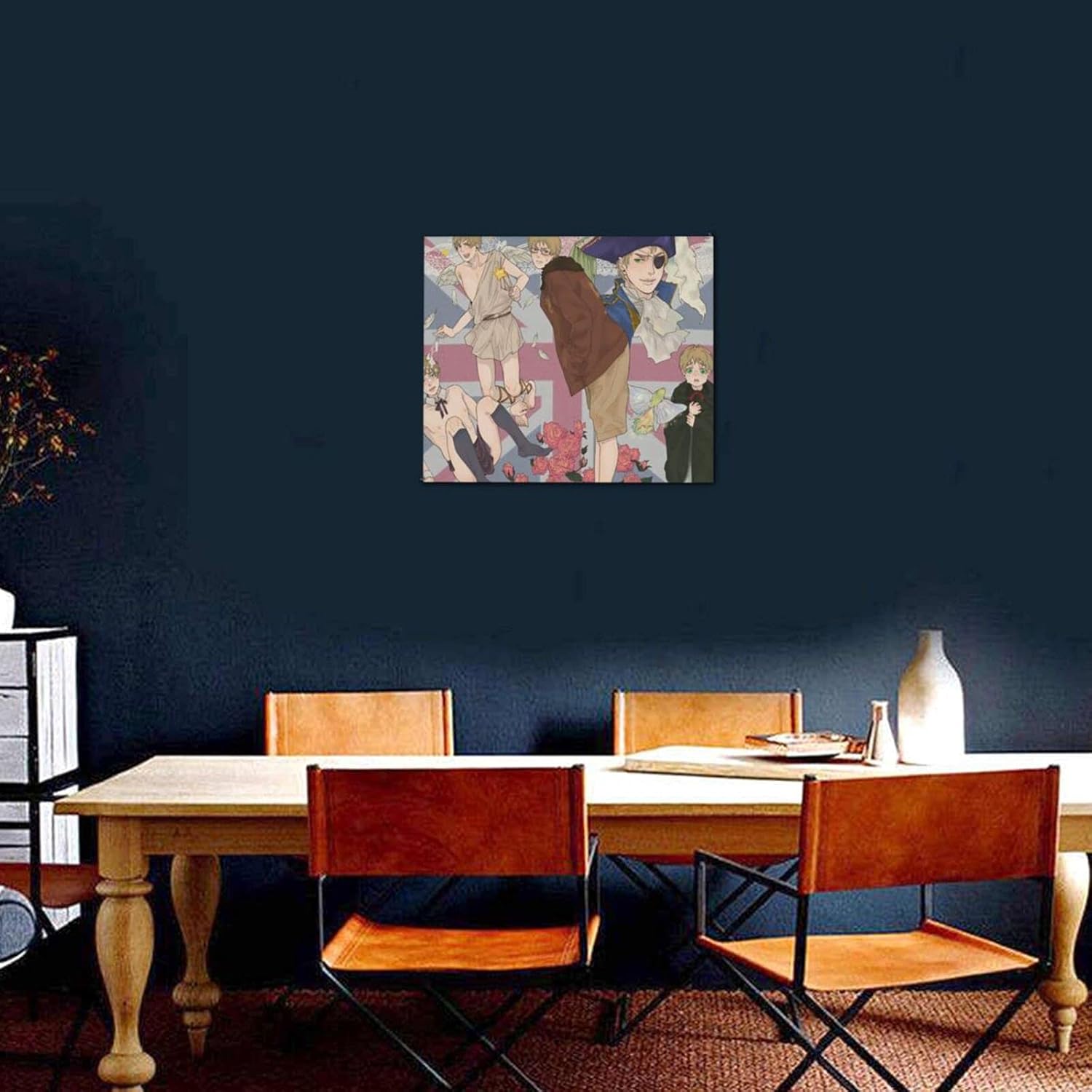 Amazon Co Jp ヘタリアaxis Powers 装飾画ぶら下げ絵画ポスターアートフレーム木製フレーム絵画キャンバスアート室内装飾壁装飾壁掛けポスター現代絵画キャンバス絵画50 60cm Generic