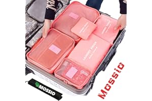 Mossio 7 Set Packing Cubes with Shoe Bag - Compression Travel Luggage Organizer