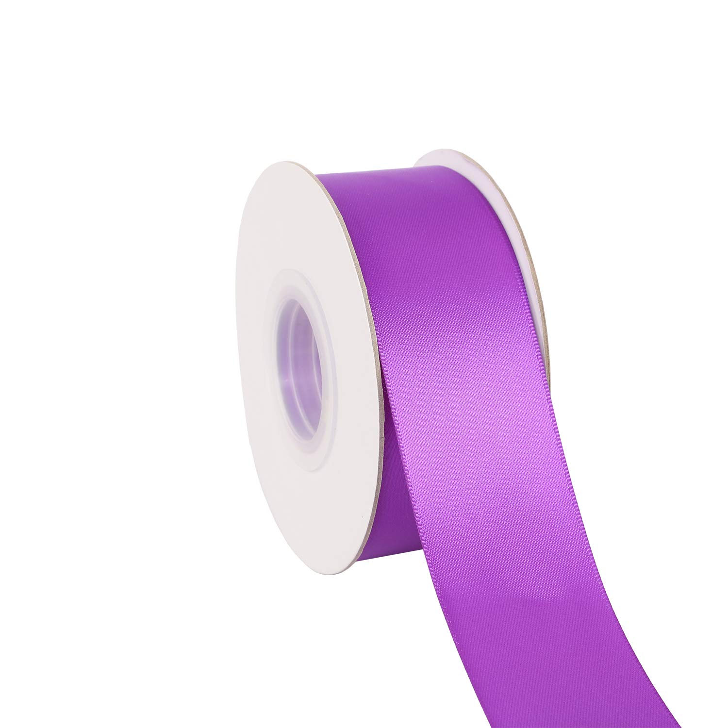 Ribbonitlux 38mm Wide Double Face Satin Ribbon 22 Meters (465-Purple, Set for Gift Wrapping, Party Decor, Sewing Applications, Wedding and Craft