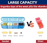 Doruimi Weekly Pill Box Organiser Small 7 Day 4 Times A Day 28 Compartments view 3