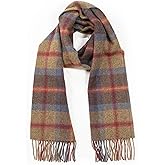 Biddy Murphy Fine 100% Irish Lambswool Plaid Scarf, Soft & Warm, Celtic Tartan Check, Imported