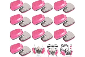 VOCITXI 20 PCS(10 Pair) 60921 Respirator Cartridges - Particulate Filters Helps Protect Against Organic Vapors, Ammonia, Acid Gases Compatible with Half and Full Face Pieces 6200 6800 7502 FF400 Series