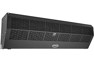 DuraSteel Wall Mounted Air Curtains for Doors Commercial - 36 Inch Black Fly Fans - Super Power Over Door Fan with MS Switch - Sliding Under Door Fans to Move Air Curtain Blower Keep Flies Bugs Out