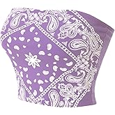 MixMatchy Women's Double Layered Basic Casual Strapless Backless Bandeau Bra Tube Tops