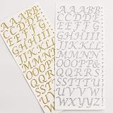 Italian Options 15mm Script Gold Glitter Self Adhesive Alphabet Letters Craft view 5