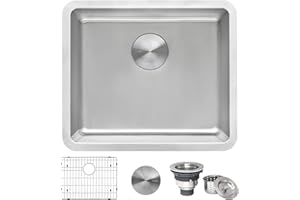 Ruvati 20-inch Undermount Bar Prep Kitchen Sink - 16 Gauge Stainless Steel Kitchen Sink Single Bowl with Brushed Finish hides scratches, Easy-to-Clean Undermount Sinks - RVM5020