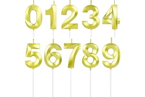 BEAN LIEVE Numeral Birthday Candles - Happy Birthday Cake Candles Numeric Candles Number 0 1 2 3 4 5 6 7 8 9 Used for Cake De