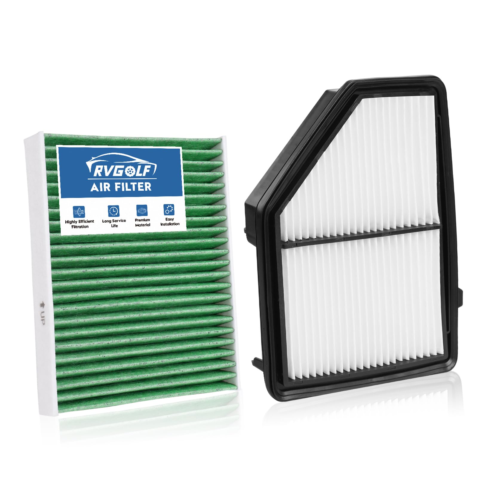 Engine+Cabin Air Filters Set Fit for 2016-2022 Honda HR-V HRV (Only 1.8L Gas) Engine Air Filter for My Car Cabin Filter With Activated Carbon Replacement CF11182 CA12052 Image