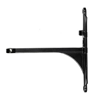 Deco Home Aluminium Shelf Bracket Anchor (14.2 cm x 13.5 cm x 18mm) Black Matt- 1 piece