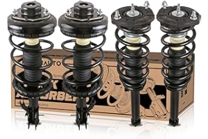 KUIPERAUTO Front and Rear Complete Struts Coil Springs and Shock Absorbers Assembly 171327 171419 171418 Compatible for 2000 2001 Nissan Maxima Infiniti I30 Replacement 4PCS