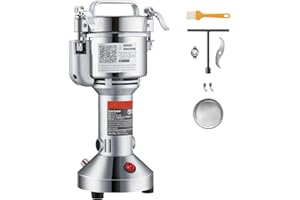 Uargd 150g Electric Grain Mill Grinder, 850W High-Speed Stainless Steel Spice Grinder, Commercial Powder Machine for Dry Grai