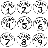 Lightfire Printing Thing 1-9 DTF Iron-On Heat Transfer Set for T-Shirts &ndash; Group or Family Costumes for Kids &amp; Adults &ndash; Red Shirt Costume DIY Prints &ndash; NOT a Patch or Sticker