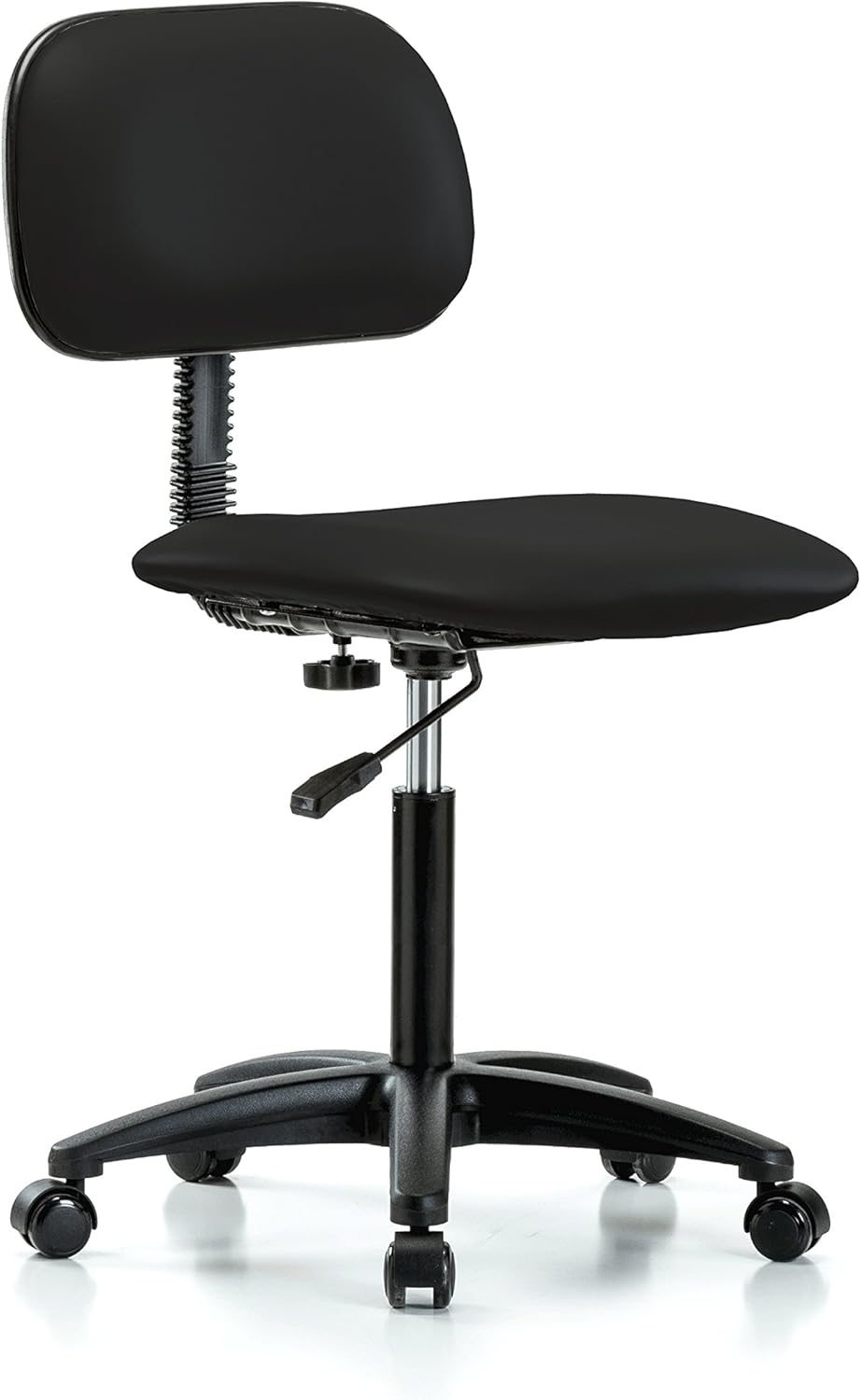 Perch Rolling Lab Chair with Adjustable Basic Backrest for