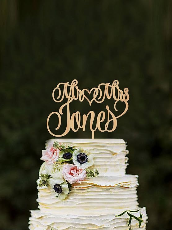 gd In Patisserie Figurines Pour Gateaux Et Mme Cake Toppers De Mariage En Bois En Forme De Coeur Cake Toppers Pour Le Mariage De Fiancailles Valentine Anniversaire Gateau Decoration Gwolf Gateau De Mariage