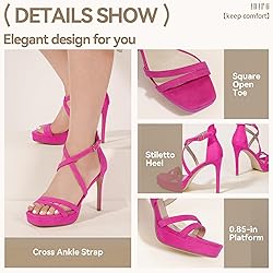 IDIFU Platform Strappy Heeled Sandals - Square Toe