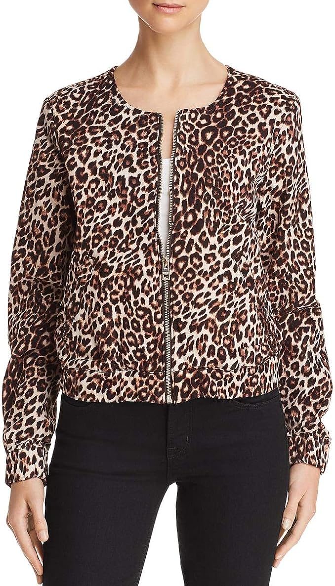 guess rae printed bomber jacket