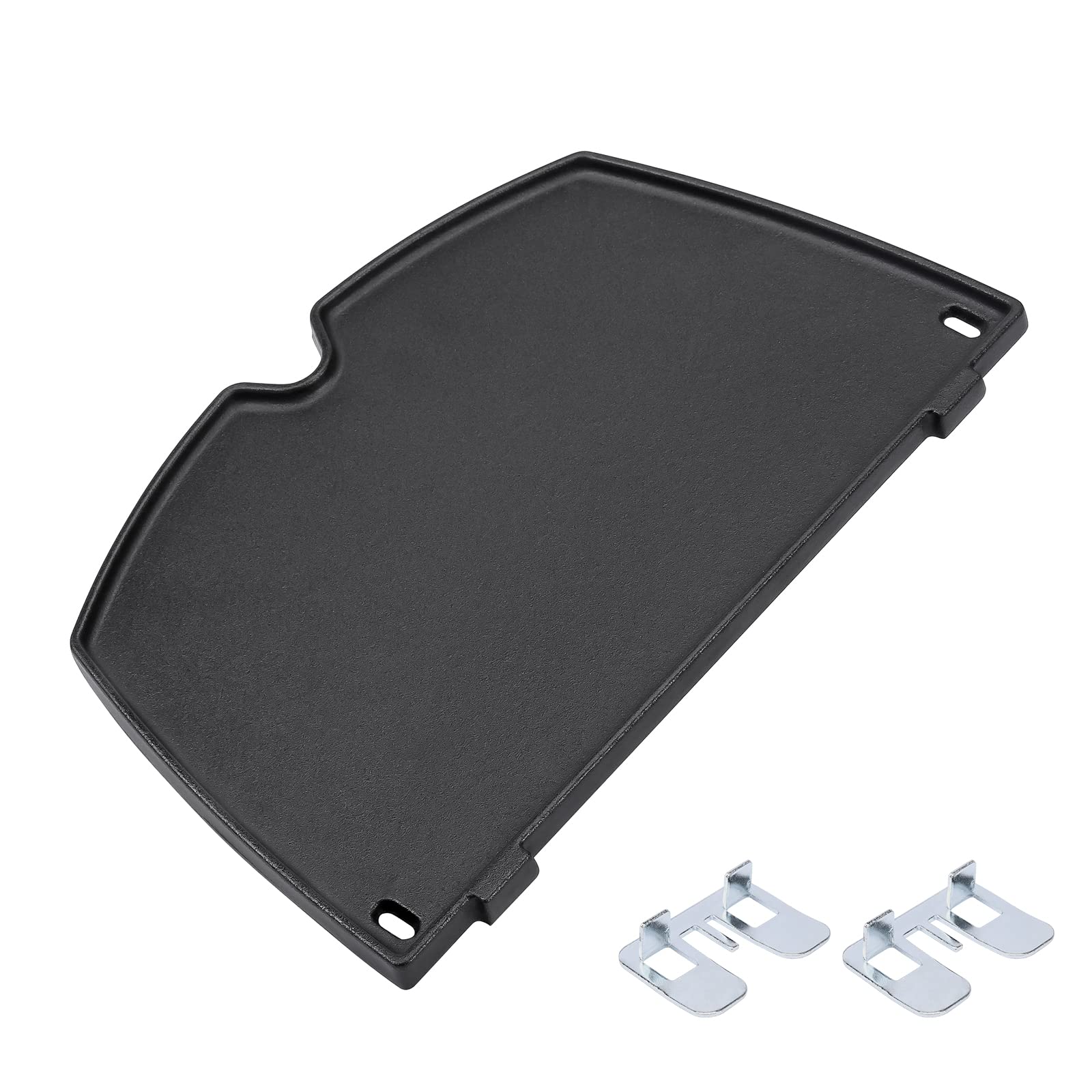Photo 1 of Q1200 Q1000 Griddle Replacement Parts for Weber Q1400, Q100, Q120, Q140 Series Gas Grills, 6558 Cast Iron Cooking Griddle Plate for Q100/1000 Series Gas Grills Accessories, 12.6 x 8.6 Inches