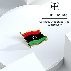 Libya Flag Lapel Pin - Enamel Metal National Badge