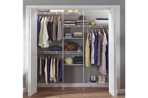 ClosetMaid 1608 5ft. to 8-Feet Closet Organizer Kit, White