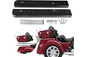 Sresk Detachable Tour Pack Relocator Kit Adjustable 1''-3'' Extend Trunk Luggage Mounting Plate Rack for 2014-2025 Harley Touring Road King Electra Street Glide Trikes Tri Glide