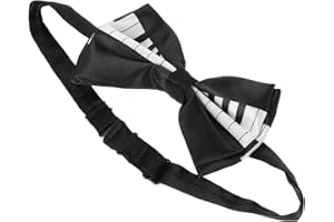 VILLCASE Pre-Tied Piano Key Bow Tie for Men Music Performer Black and White Keyboard Pattern Party and
