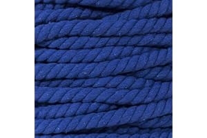 WEST COAST PARACORD Natural Twisted Cotton Rope - Soft But Strong - Assorted Colors - 1/2 Inch Diameter (Royal Blue, 25 Feet)