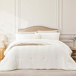 Quataly California King Comforter Set Beige,3PCS