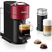 Nespresso BNV550RED Vertuo Next Espresso Machine with Aeroccino by Breville, Cherry