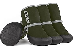 EXPAWLORER Anti-Slip Dog Boots-Dog Boots & Paw Protectors for Winter,Waterproof Dog Socks for Small Medium Large Dogs,Dog Booties for Outdoor Snow Rain Days,Dog Shoes for Hot Pavement,Hiking Walking