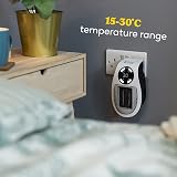Russell Hobbs RHPH2001 500W Ceramic Plug Heater with Thermostat, Timer view 6