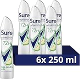 Sure Women Pure Melon Aloe Antiperspirant Deodorant 72 Hour 250ml Pack of 6 view 2
