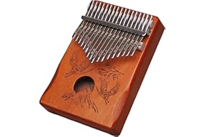 LYDESY Kalimba Thumb Piano 21Keys Kit Professional Tuned Calimba Portable 17Keys Finger Piano Kit Birthday Festival Gifts For Kids Adults Music Lovers Beginner (Crane Retro Color, 17 Keys)