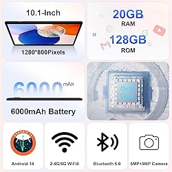 UJJ Tablet 10 Inch Android 14