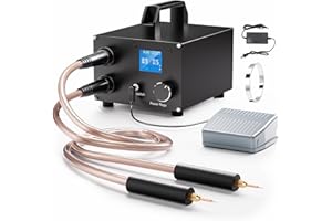 Seesii Dual Farad Spot Welder, 250 Gears Adjustable 3000F Capacitor Battery Spot Welder with 1.8'' LCD Display,Portable Spot 