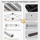 EAGLE PEAK 3m x 3m Slant Leg Pop-up Canopy Tent - Easy Setup & Adjustable view 8