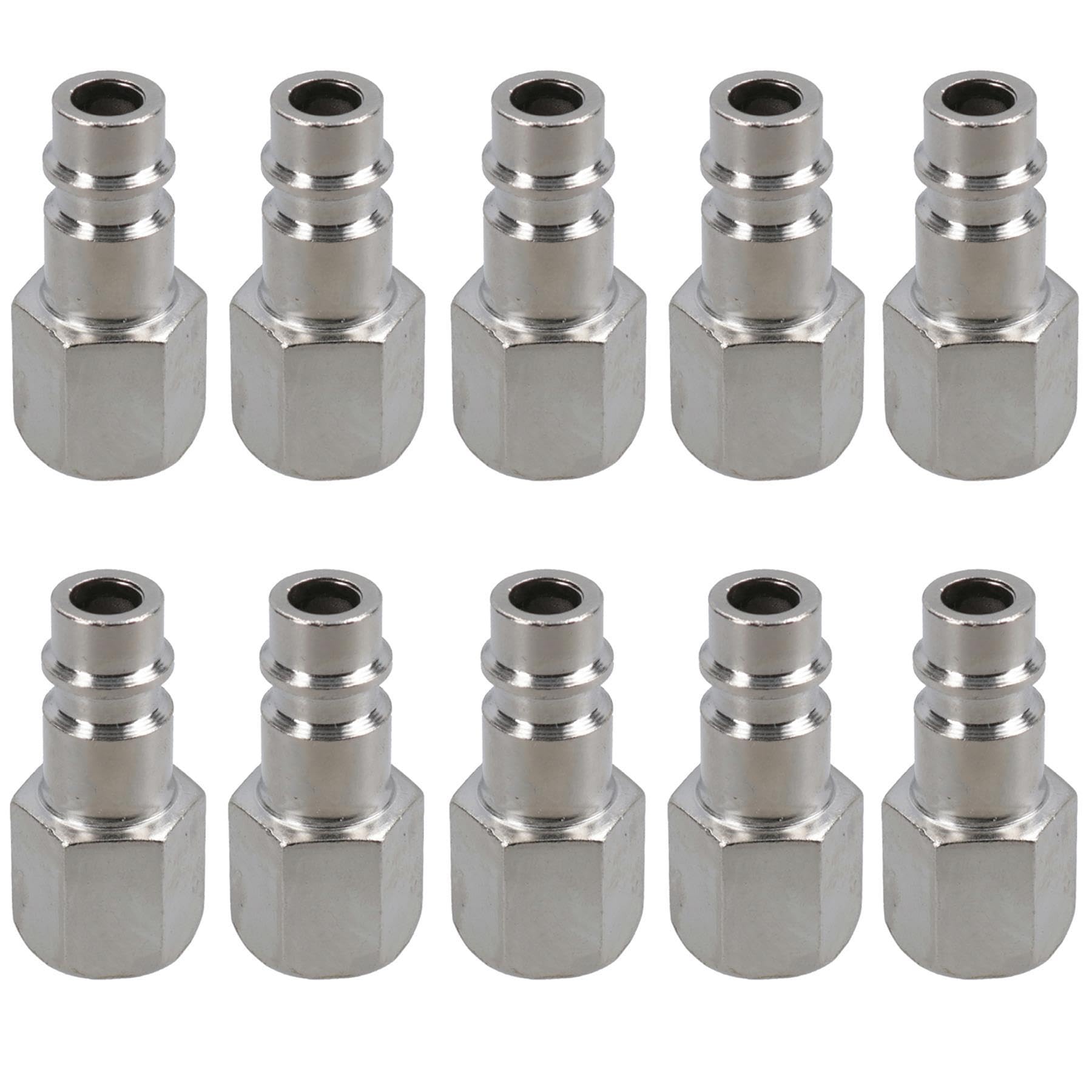 Euro Air Line Hose Fitting Connector Quick Release 1/4 inch BSP Female Thread 10pk