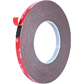 Double Sided Tape Heavy Duty, Waterproof Mounting Foam Tape, 36.5ft Length, 0.4in Width, High Temperature Resistant Adhesive Tape for Car, LED Strip Light, Office Decor, Uses 5952 Raw Material