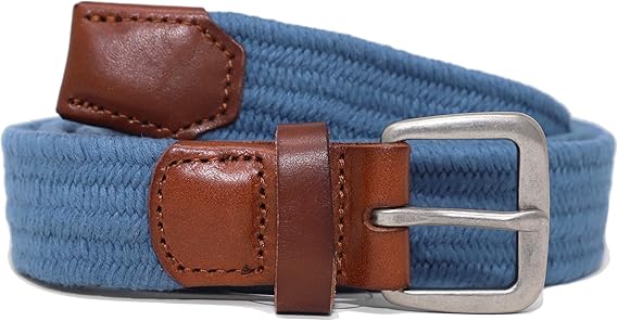mens cotton braided belts