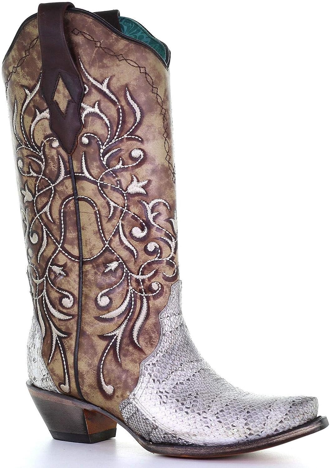 CORRAL Women's Triad Exotic Snake Skin Western Boot Snip