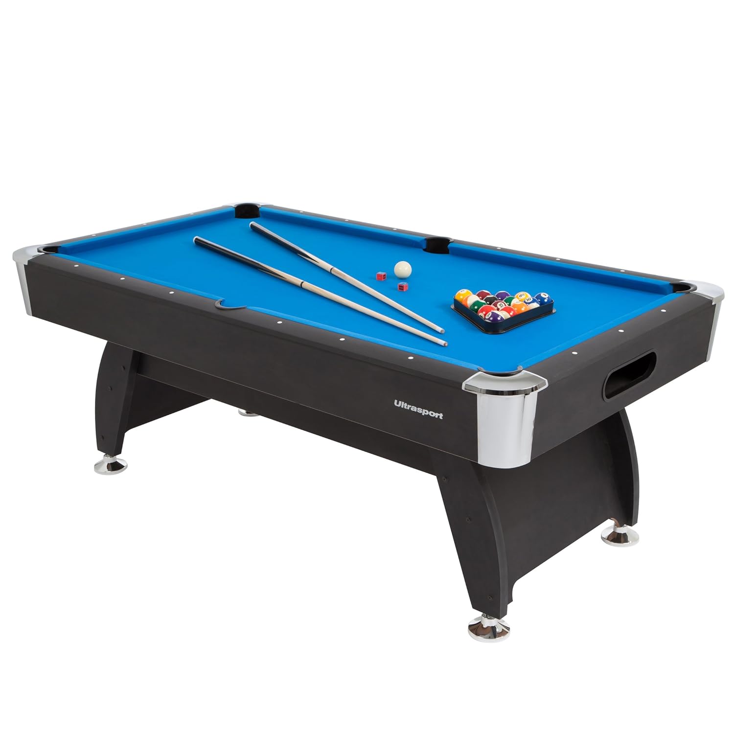 Ultrasport 8ft. Pool Table Diamond incl. 2 queues, ball set, triangle & chalk Amazon.co.uk