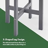 VonHaus Adirondack Round Side Table Grey 45cm Waterproof Slatted view 5