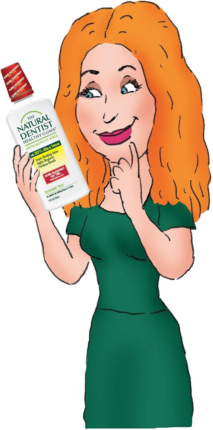 The Natural Dentist Healthy Gums Mouth Wash, Peppermint Twist, 16.9 Fl Oz (Pack of 3): Health & Personal Care