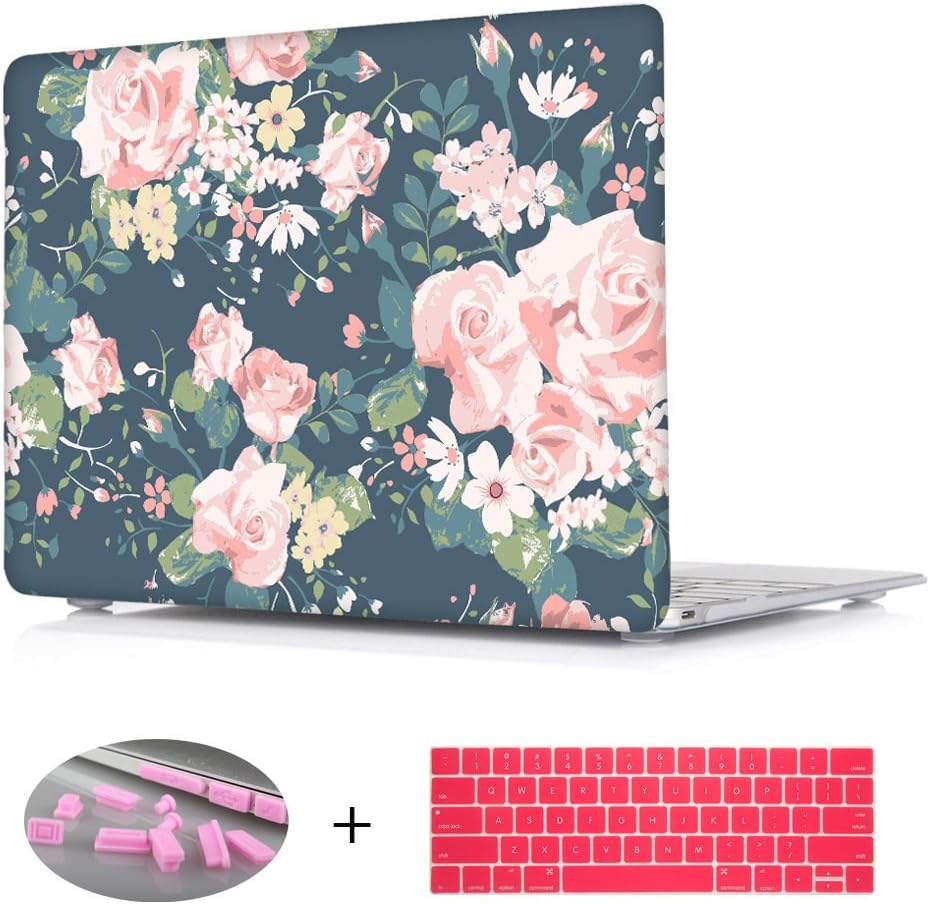Macbook Pro 15.4 Case,Floral Laptop Sleeve Clear Hard Shell Case for Macbook Pro 15 [Model:A1286] - Blue