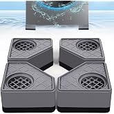 4Pcs Anti Vibration Pads for Washing Machine, Reduce Washer Dryer Moving | Washer and Dryer Pedestals,Prevents Noise Vibration Transfer, Antivibration Stabilizer Support Feet (Increase1.8in)