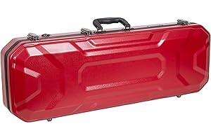 Crossrock 4/4 Size Violin Case | ABS Molded Hardshell with Interior Compartment, 2 Bow Holders, Security Lock, and Detachable
